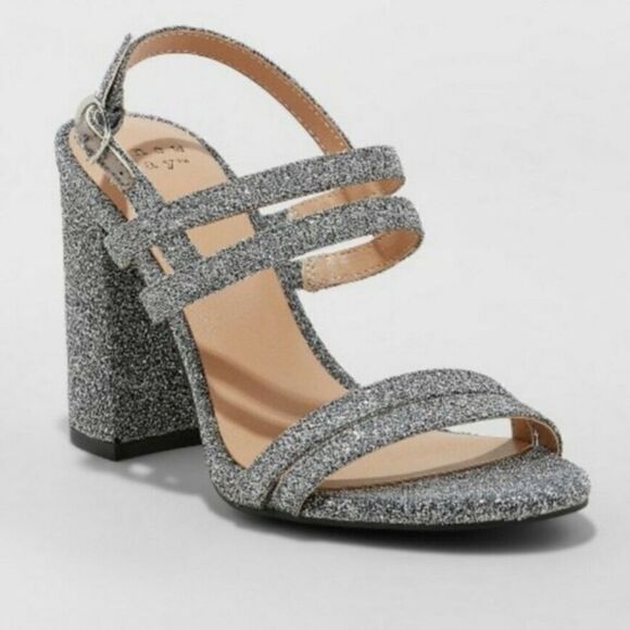: : NEW A New Day scrappy metallic chunky heels : : - Picture 2 of 16